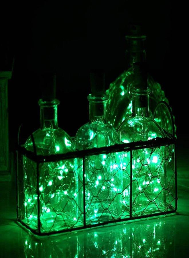 Lexton Cork Light | Bottle Light | Green Copper String Light | Cork String Light | 10 Pieces | for Valentine's Day, Room décor, Birthdays, Party,Diwali - Image 4